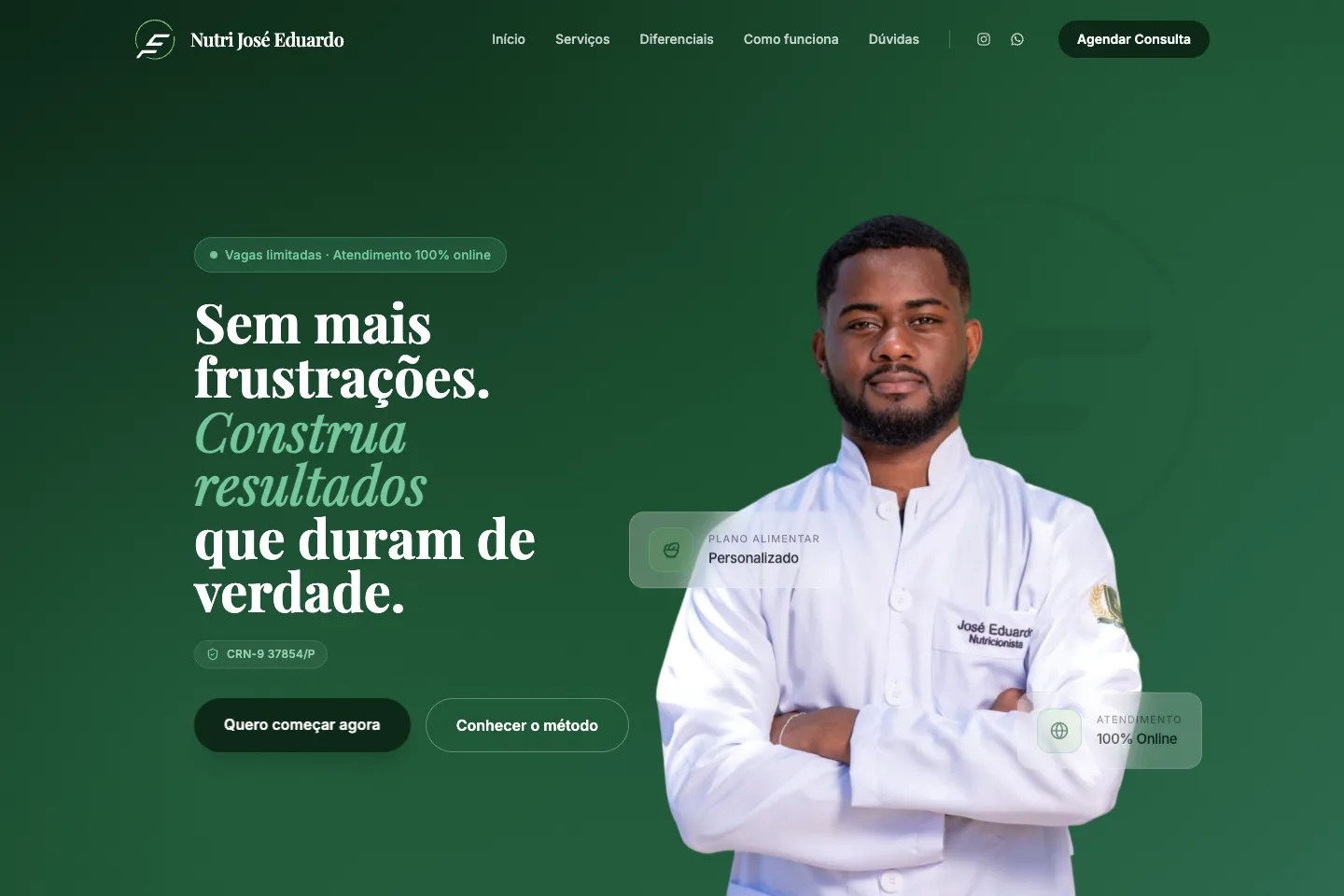 Captura do projeto Nutri José Eduardo